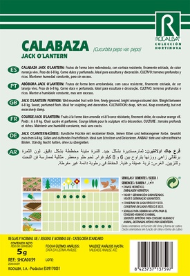 Semilla Calabaza Jack O�lantern 5 gr.