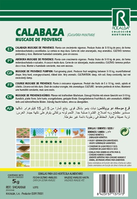 Semilla Calabaza Muscade de Provence 5 gr