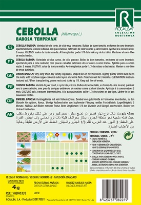 Semilla Cebolla Babosa Temprana