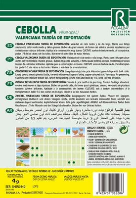 Semilla Cebolla Valenciana Tardia de Exportacion