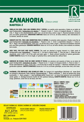 Semilla Cinta Zanahoria Nantesa 2