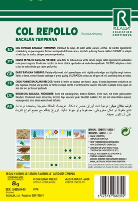 Semilla Col Repollo Bacalan Temprana