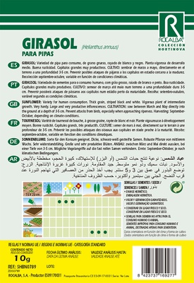 Semilla Girasol para Pipas