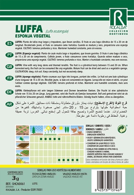 Semilla Luffa Esponja Vegetal 3 gr