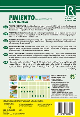 Semilla Pimiento Dulce Italiano