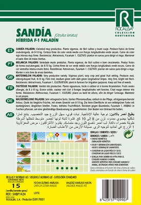 Semilla Sandia H�brida F-1paladin