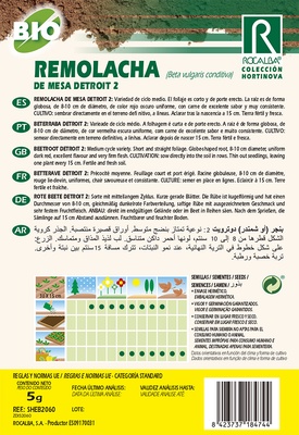 Semilla Ecologica Remolacha de Mesa Detroit 2
