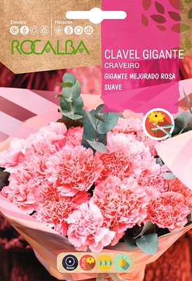 Semilla Clavel Gigante Mejorado Rosa Suave
