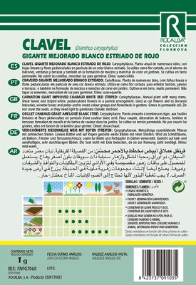 Semilla Claves Gigante Mejorado Blanco Estr. Rojo