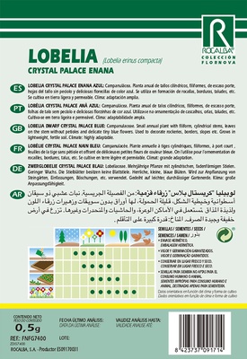 Semilla Lobelia Crystal Palace Enana Azul