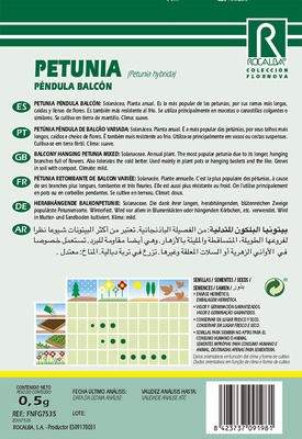 Semilla Petunia Pendula Balcon, Variada