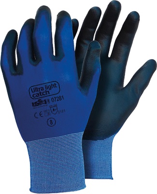 Guante Seguridad Ultraligero Poliuretano Azul Talla 10