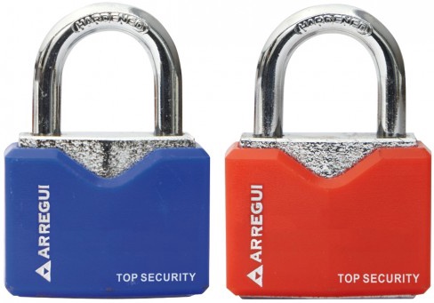Candado acero Rojo / Azul 30mm