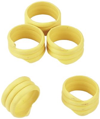 Marca Espiral Gallinas 16mm Amarillo 20 Unidades
