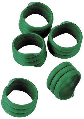 Marca Espiral Gallinas Verde 16mm 20ud