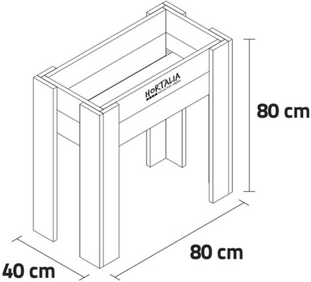 Mesa Cultivo Madera Gardenbrico S80