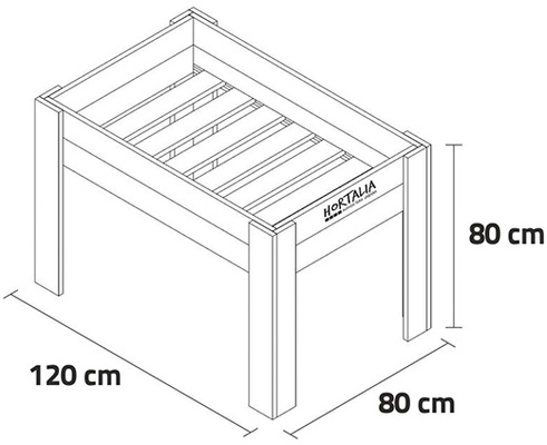 Mesa Cultivo Madera Gardenbrico L80
