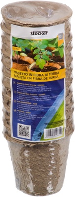 Macetas de Fibra de Turba Redonda Biodegradables 8x8