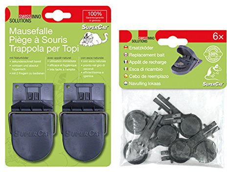 Supercat Cebo Recambio Trampa Ratones 6 ud
