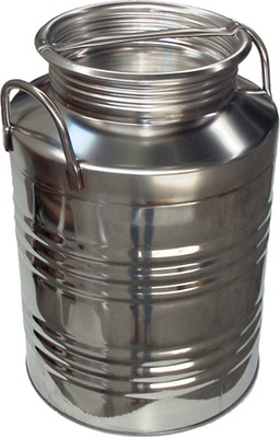 Bidon Lechera de Acero Inoxidable Tapa Roscada 50 Litros 