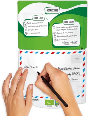 Postal Hola -semillas de Mostaza