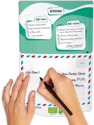 Postal Gracias -germinados Mostaza