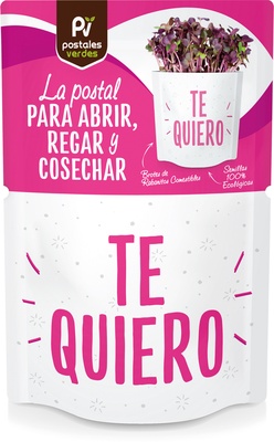 Postal Te Quiero -germinados Rabanitos