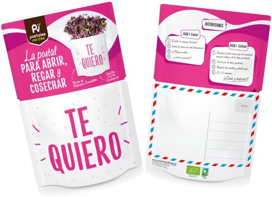 Postal Te Quiero -germinados Rabanitos