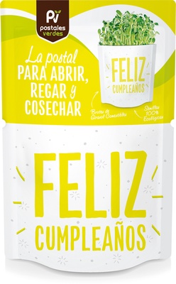 Postal Feliz Cumplea�os -germinados Girasol