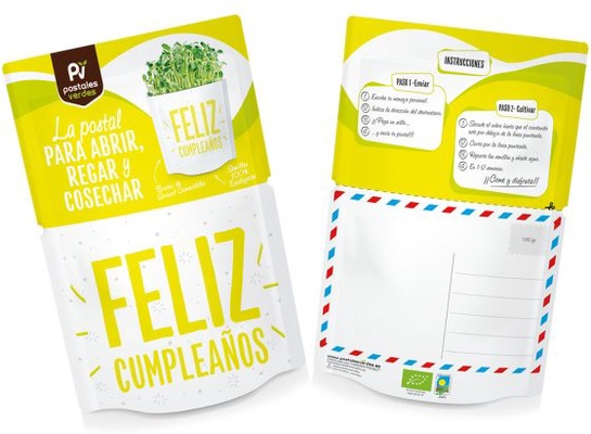 Postal Feliz Cumplea�os -germinados Girasol