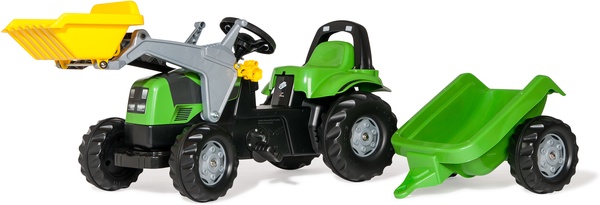 Tractor Juguete Bulldozer con Remolque Agroplus 420 Rolly Toys