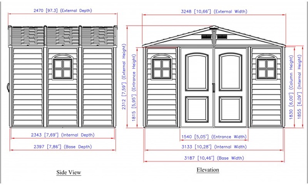 Caseta Jardin Duramax Modelo Woodside Iii 10x8