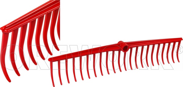 Rastrillo Plastico 22 Puas Curvo Rojo Rastrillo Plastico 22 Puas Curvo Rojo