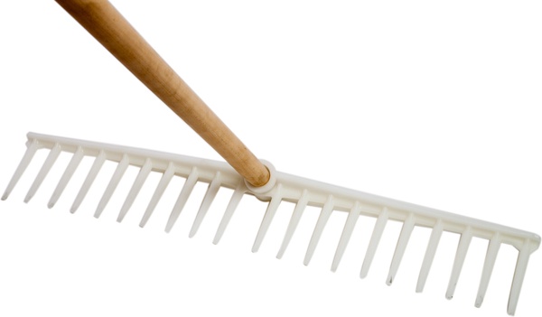 Rastrillo Plastico Blanco 20 Recto Extrafuerte