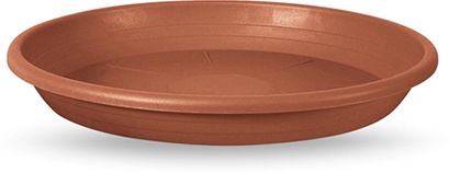 Plato Cilindro Plastico Marron 37cm