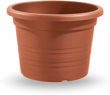 Maceta Cilindro Plastico Terracota 27cm