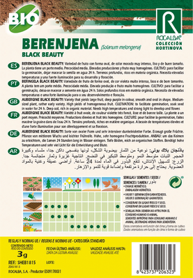Semilla Ecologica Berenjena Black Beauty