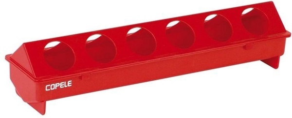 Comedero Plastico para Pollos 50 cm Huecos