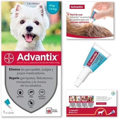 Advantix Pipetas Antiparasitarias para Perros 4-10kg Advantix Pipetas Antiparasitarias para Perros 4-10kg