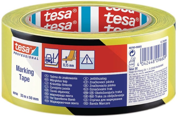 Cinta Señalizacion Tesa Negra Amarilla 50mm 33 Metros Cinta Señalizacion Tesa Negra Amarilla 50mm 33 Metros