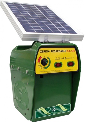 Pastor Electrico Zerko Recargable Solar Panel 10 W 1 Julio