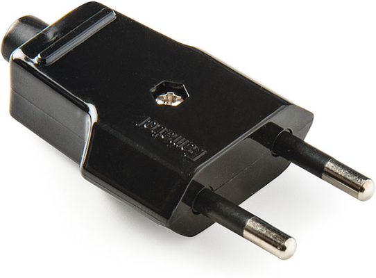 Clavija 10a - 250v Negro Duolec -