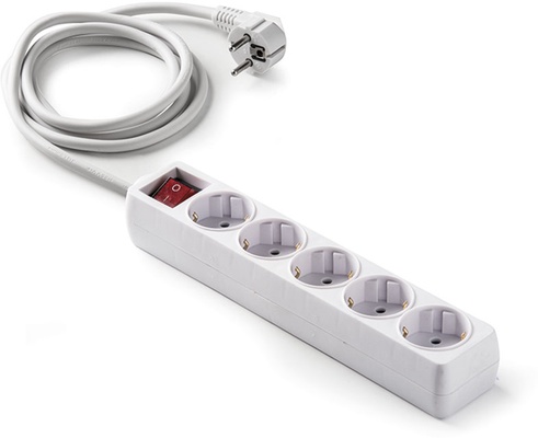 Base Multiple Regleta con Interruptor 5 Tomas T/t 1,5 m