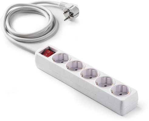 Base Multiple Regleta con Interruptor 5 Tomas T/t 1,5 m