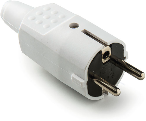 Clavija 4.8mm Goma 16a-250v Blanco Duolec