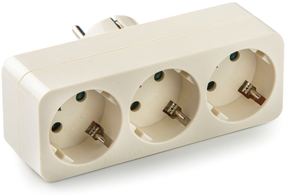 Adaptador Triple Tt Frontal 10a-250v Duo