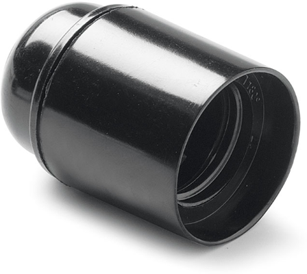 Portalamparas Liso E27 Negro Duolec