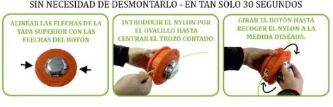 Cabezal Automatico Desbrozadora Boton Aluminio Sportgarden