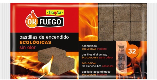 Caja de 24+8 Pastillas de Encendido Ok Fuego Ecologica