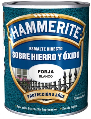 Esmalte Metalico Directo Hammerite Forja Blanco 750ml